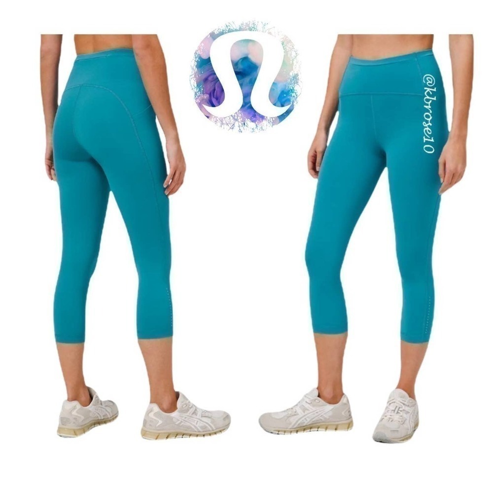 lululemon Swift Speed HR Crop 21" in Hawaiian Blue New with Tags Size 2